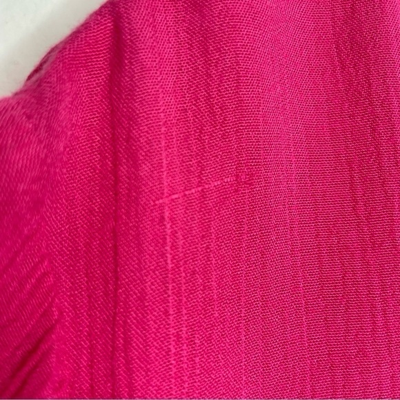 Vintage 80s 90s magenta pink oversized boxy relaxed fit short sleeve blouse top - Picture 8 of 16